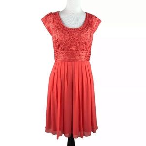 Sue Wong Orange Soutache Trim Bridesmaid Dress